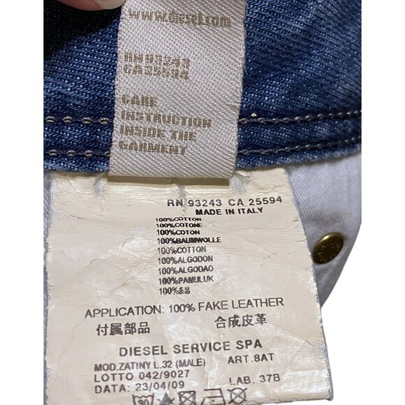 Y2K Diesel Mens Zatiny Selvedge Jeans 30x32 Fits 32x30 Boot Cut 8AT Wash italy - Picture 14 of 16